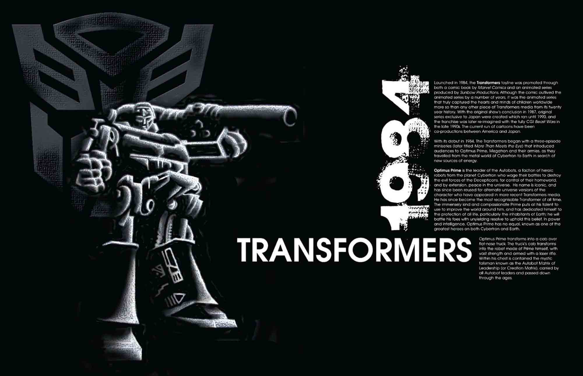 Exhibition Poster Showcasing Eighties Animated Television Show Transformers Poster