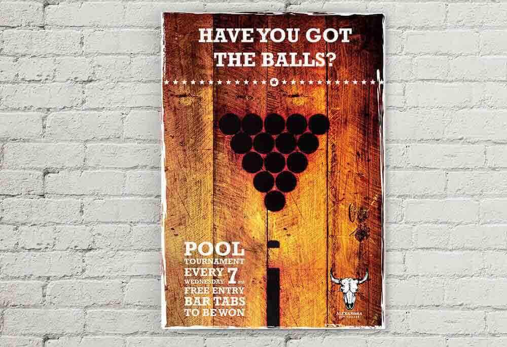 Shooters Bar Advertising Poster