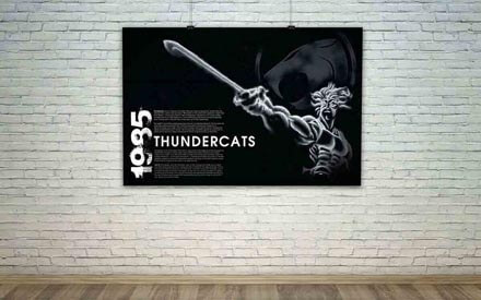 Exhibition Poster Showcasing Eighties Animated Television Show Thundercat's Poster