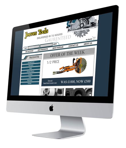 Jeeves Tools Website Design Homepage